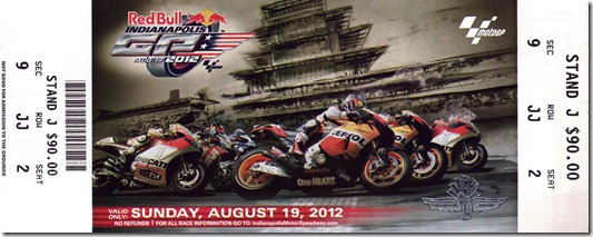 motogp ticket 2012