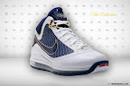 nike air max lebron 7 gr white navy 6 01 Nike Air Max LeBron VII (7)   White/Navy/Gold Sample Actual Photos