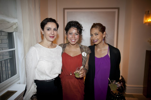 Flora Petakas of JS Group Monique Lhuillier, Yesenia De Avila, and Yvette Rios