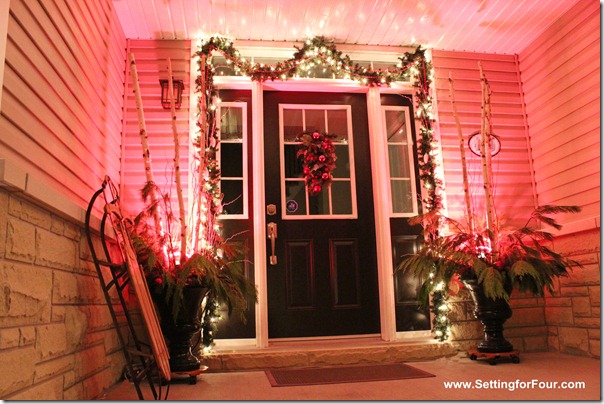Christmas Entryway from Setting for Four #christmas #entryway #holiday #outdoor