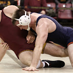 174: #2 Logan Storley (Minnesota) dec #5 Jordan Blanton (Illinois) 6-5. Photo by Mark Beshey.