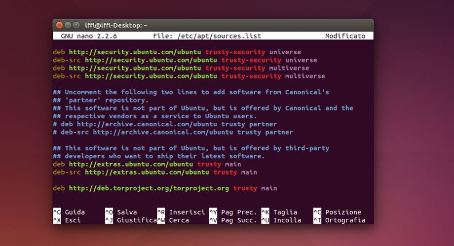 Tor Repository in Ubuntu
