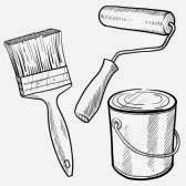 11670372-doodle-style-painting-equipment-including-paint-can-roller-and-brush