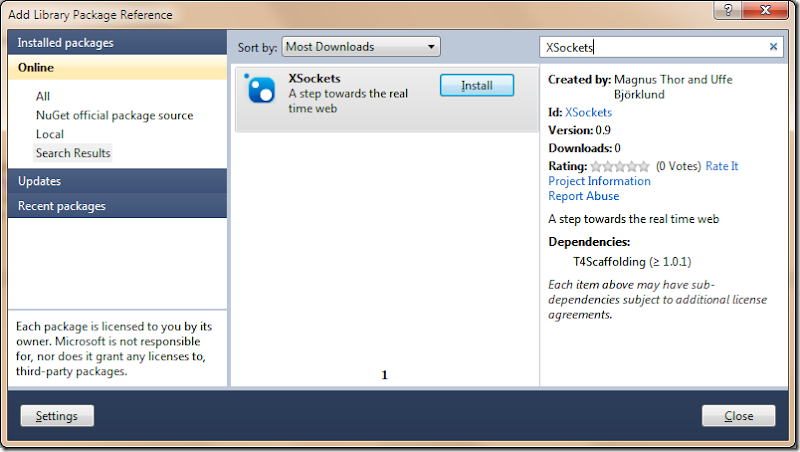 xsockets_on_nuget