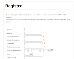 Formulario de registración para acceder a la agenda prensa o VIP