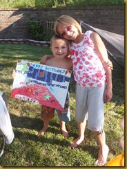 Connor with birthday poster from Kya