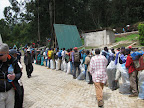 Porters in line to weigh in.