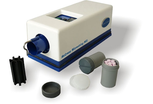 Sample preparation by McCrone Micronizing mill before XRD/Rietveld test