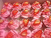 We donated 100 Cupcakes to the Cinderella Project. Red Velvet cake with chocolate chips topped with Cream Cheese Buttercream, a straweberry slice resting on each with Semi-Sweet Chocolate drizzle to complete these yummy treats :)