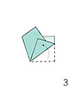 Fold bottom right corner up. Fold bottom right corner up.