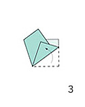 Fold bottom right corner up. Fold bottom right corner up.