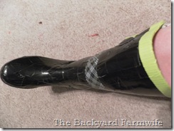 duct tape boots - The Backyard Farmwife