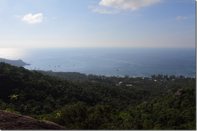 The wide west coast view from top of the hills at Koh Tao