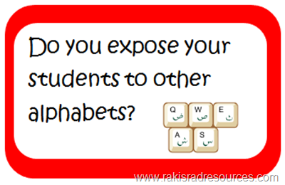 Do you expose your students other alphabets?