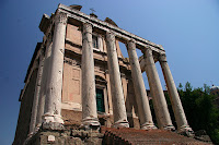 One of the temples at the Roman forum