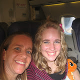 Me and Meg on the plane.
