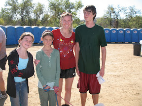 Mom and Son with support crew of Jaime and Maddie