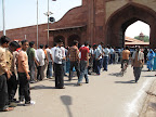 Line for the Taj