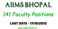 aiims bhopal faculty vacancy