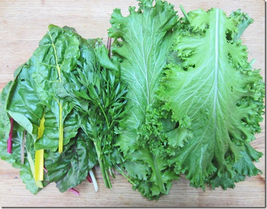 Chard, parsley, and mustard