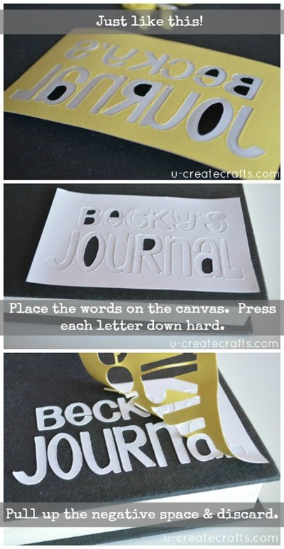 B Personalized Canvas Journal Tutorial