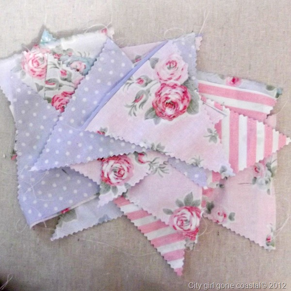 flags trimmed with pinking shears