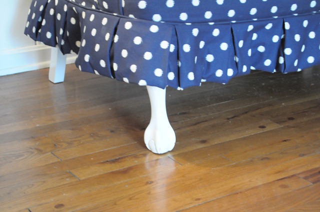 box pleat loveseat with painted legs box pleat loveseat with painted legs