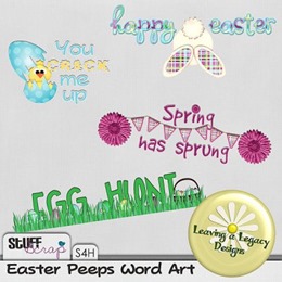 Easter Peeps - Wordart