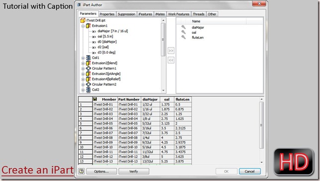 Create an iPart through Autodesk Inventor Create an iPart through Autodesk Inventor