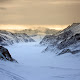 View over the Aletsch glacier from the Jungfraujoch (3454m.) The clouds were slowly creeping towards us as you can see in the distance.  By noon it was a white-out with a light snow.