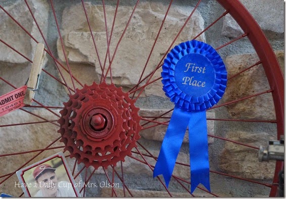 Bike Wheel and Blue Ribbon DSC02354