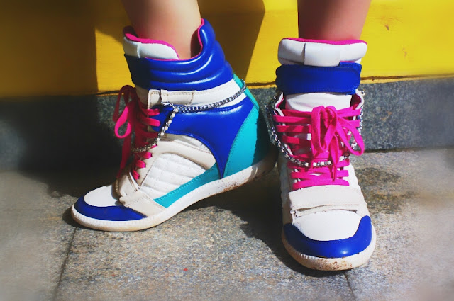 Puzzle Wedge Sneakers