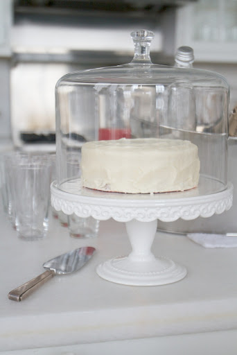 Dessert for Breakfast: Red velvet cake (from $35, Billy's Bakery) in the embossed cake stand and dome (Martha Stewart for Macy's, $75) Dessert for Breakfast: Red velvet cake (from $35, Billy's Bakery) in the embossed cake stand and dome (Martha Stewart for Macy's, $75)