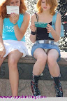 What's this say "smile you are on candid upskirts"