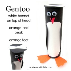 Antartica Gentoo penguin craft