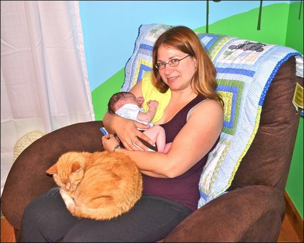 tired mom and Baby Doc tired mom and Baby Doc