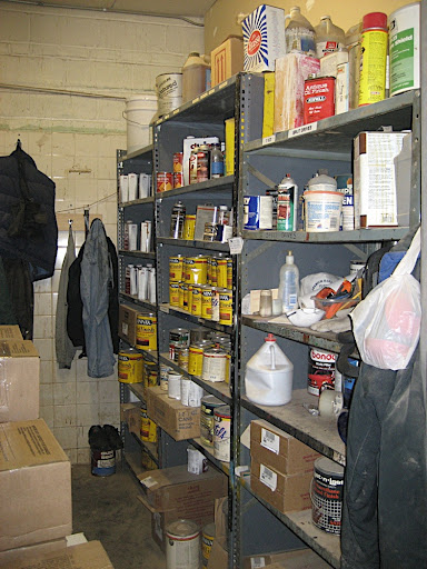 One of the storage areas for supplies.