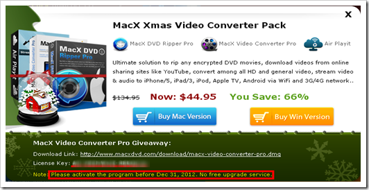 MacX Video Converter Pro Giveaway License MacX Video Converter Pro Giveaway License