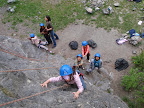 La falaise du Villaret est id&eacute;ale pur l'initiation escalade.