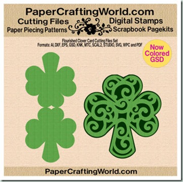 flourished clover card papered-350