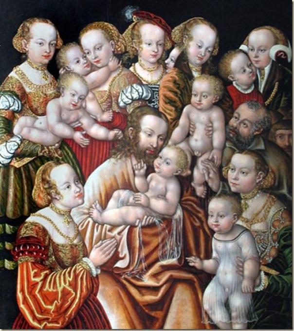 Christ bénissant les enfants, Cranach Christ bénissant les enfants, Cranach