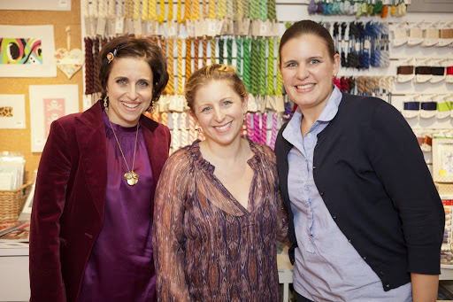 Here I am with Darcy and Rachel Low, the owner of Pins & Needles.