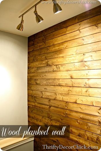 DIY wood planked wall 
