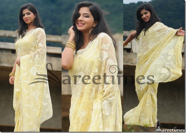 Nisha_Sha_Yellow_Embellished_Saree Nisha_Sha_Yellow_Embellished_Saree