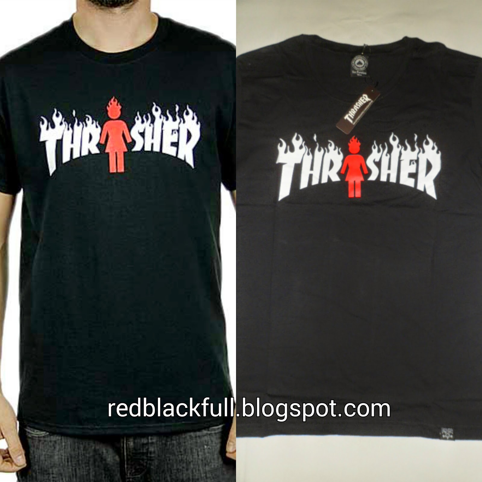 redblackfull thrasher grosir kaos thrasher tees redblackfull thrasher grosir kaos thrasher tees