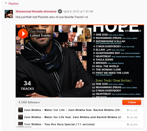 soundcloud embedded in Comments soundcloud embedded in Comments