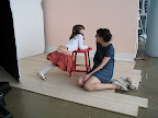 Nico and Corinne taking a little break from the camera.