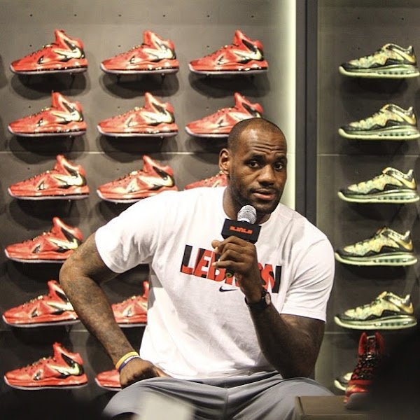 King James Shows Off His Signature Shoes in China