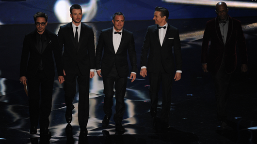Robert Downey Jr., Chris Evans, Mark Ruffalo, Jeremy Renner e Samuel L. Jackson