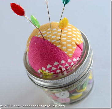 Mason Jar Pin Cushion 